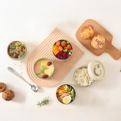House Pratik HP107 Çantalı Paslanmaz Çelik 2'li 600 + 440ml Lunch Box Yemek Kabı - 5