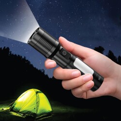 House Pratik HP108 Şarjlı 6 Modlu 300 Lümen El Feneri Siyah - 4