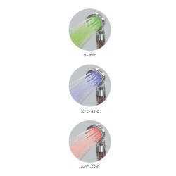 House Pratik HP51 Isıya Duyarlı LED Işıklı Duş Başlığı Gümüş - 4