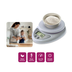 House Pratik HP53 Mutfak Tartısı Beyaz - 3