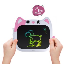 House Pratik HP66 Pilli Figürlü LCD Ekran Elektronik Yazı Tahtası 10 İnç Pembe - 3