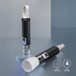 House Pratik HP75 Güçlü El Feneri 380 Lümen 200m Aydınlatma Type-C Şarjlı 4 Modlu Siyah - 6