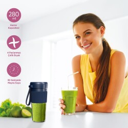 House Pratik HP77 Şarjlı Kişisel Blender 60W Navy - 4