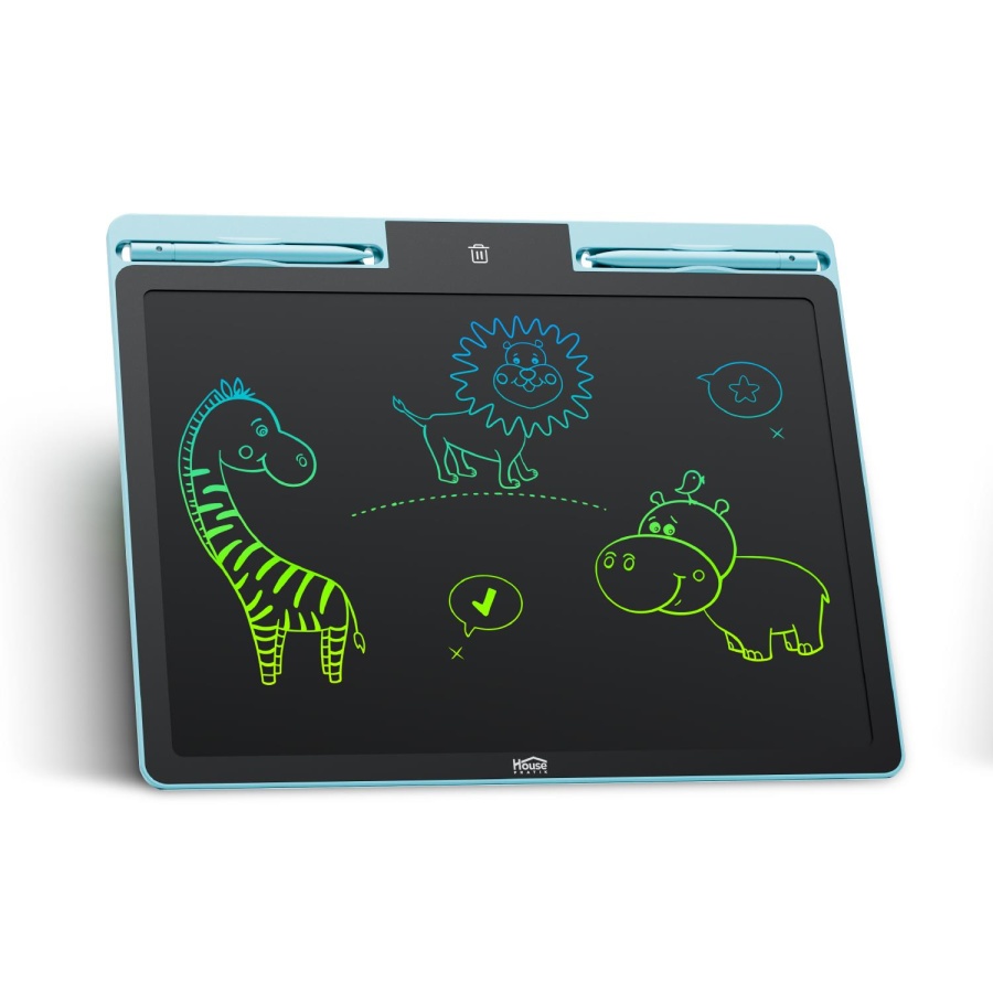 House Pratik HP78 Pilli LCD Ekran Elektronik Yazı Tahtası 16 İnç Mavi - 1