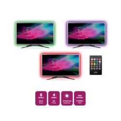 House Pratik HP86 Uzaktan Kumandalı TV Arkası RGB Led Aydınlatma 2 Metre - 3