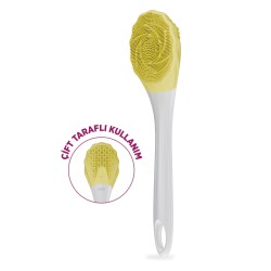 House Pratik HP87 Şarjlı Silikon Duş Fırçası 3 Mod Titreşimli Vücut Temizleme Fırçası Sarı - 2