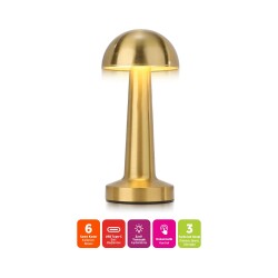 House Pratik HP98 Şarjlı Dokunmatik Masa Lambası Sarı - 4