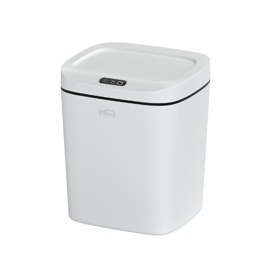 House Pratik HP99 Şarjlı Sensörlü 14 Litre Çöp Kovası Beyaz - 1