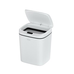 House Pratik HP99 Şarjlı Sensörlü 14 Litre Çöp Kovası Beyaz - 2
