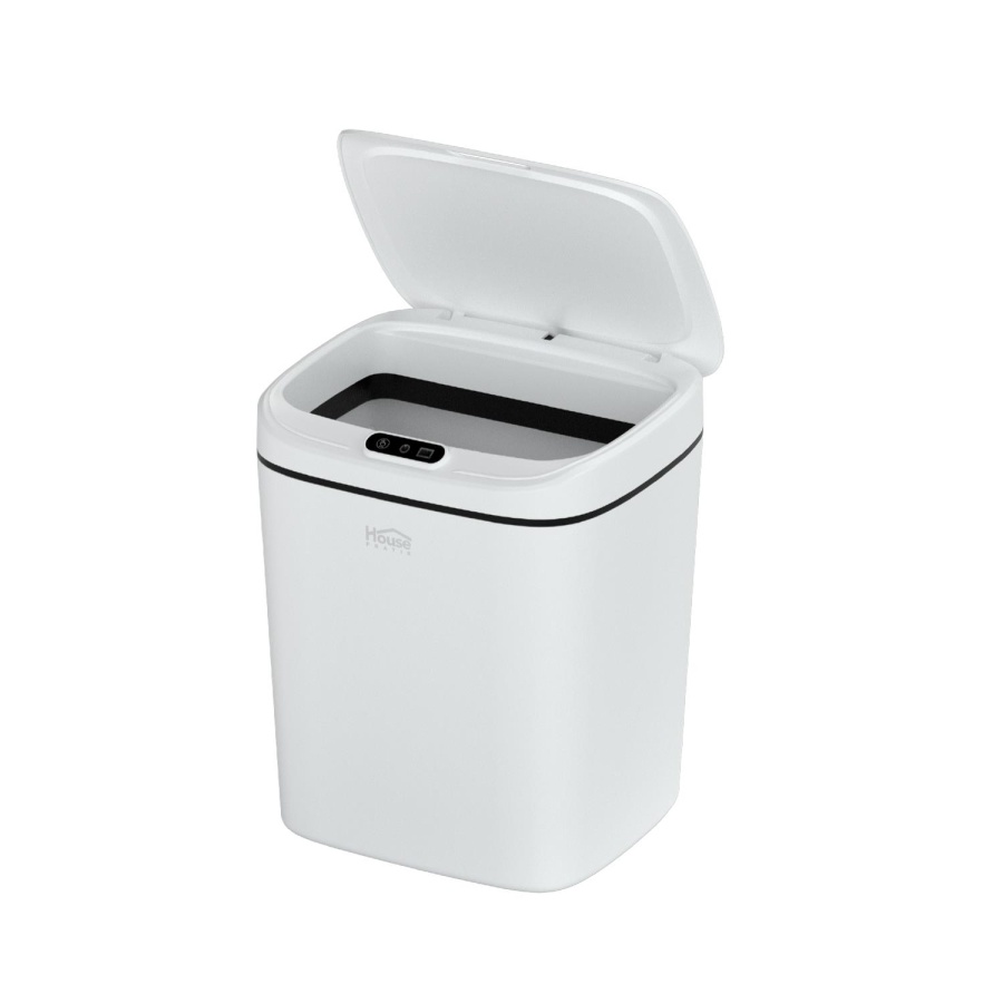 House Pratik HP99 Şarjlı Sensörlü 14 Litre Çöp Kovası Beyaz - 2