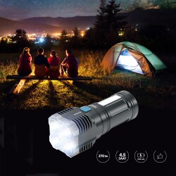 House Pratik HPR100 Şarjlı 4 Modlu 1200 mAh El Feneri 270 Lümen Siyah - 4