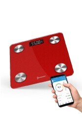 Housmart HS101 Vücut Analizli Yağ Ölçer Akıllı Bluetooth Tartı Baskül - Kırmızı - 1