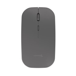 Leason LE101 Hibrit Bluetooth & Wireless Şarj Edilebilir Kablosuz Mouse - Koyu Gri - 1