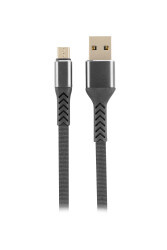 MF Product 0002 2.4A Micro Usb Hızlı Şarj Kablosu 1 m Gri - 1