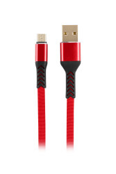 MF Product 0002 2.4A Micro Usb Hızlı Şarj Kablosu 1 m Kırmızı - 1