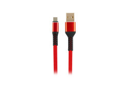 MF Product 0008 2.4A Type-C Hızlı Şarj Kablosu 1 m Kırmızı - 1