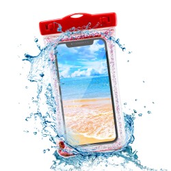 MF Product 0243 Su Geçirmez Telefon Kılıfı Kırmızı - MF Product