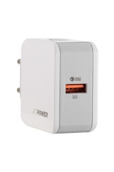 MF Product 0353 Duvar Şarjı Tek Usb Qc 3.0 Beyaz - 1