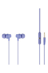 MF Product Acoustic 0084 Mikrofonlu Kablolu Kulak İçi Kulaklık Mor - 1