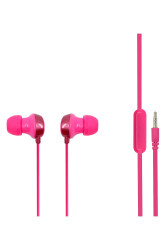 MF Product Acoustic 0098 Mikrofonlu Kablolu Kulak İçi Kulaklık Pembe - 1