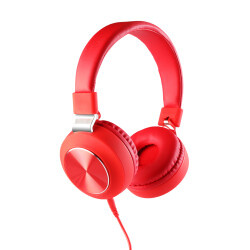 MF Product Acoustic 0102 Mikrofonlu Kablolu Kulak Üstü Kulaklık Kırmızı - 1