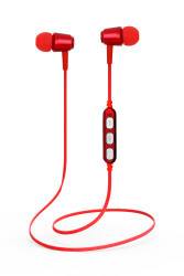 MF Product Acoustic 0130 Mikrofonlu Kulakiçi Kablosuz Bluetooth Kulaklık Kırmızı - 1