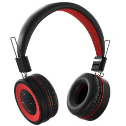 MF Product Acoustic 0136 Mikrofonlu Kulak Üstü Kablosuz Bluetooth Kulaklık Kırmızı - 1