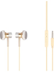 MF Product Acoustic 0153 Mikrofonlu Kablolu Kulak İçi Kulaklık Gold - MF Product