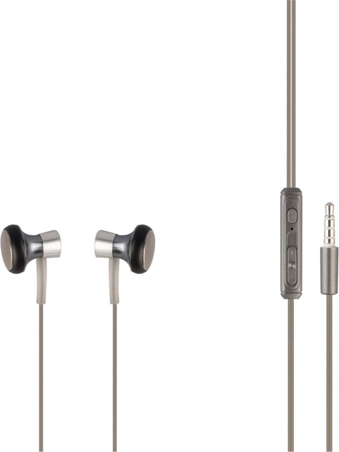 MF Product 0153 Mikrofonlu Kablolu Kulak İçi Kulaklık Gümüş - 1