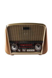 MF Product Acoustic 0186 Retro Fenerli Kablosuz Radyolu Bluetooth Hoparlör Kahverengi - 1
