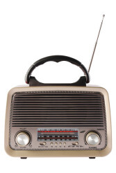 MF Product Acoustic 0189 Retro Kablosuz Radyolu Bluetooth Hoparlör Kırmızı - 1