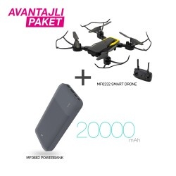 MF Product Atlas 0232 Smart Drone + 0662 2.1A Micro Usb + Type-C 20000 Mah Powerbank - Siyah - 1