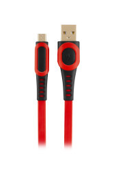 MF Product Jettpower 0023 Yassı 2.4A Micro Usb Hızlı Şarj Kablosu 1 m Kırmızı - 1
