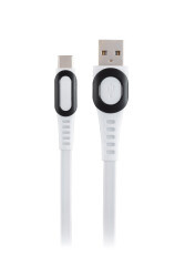MF Product Jettpower 0025 Yassı 2.4A Type-C Hızlı Şarj Kablosu 1 m Beyaz - 1