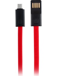MF Product Jettpower 0047 Metal Başlıklı Örgülü 3A Micro Usb Hızlı Şarj Kablosu 20 cm Kırmızı - MF Product