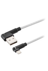 MF Product Jettpower 0062 Silikon L Tipi 2.1A Lightning Hızlı Şarj Kablosu 1 m Beyaz - 1