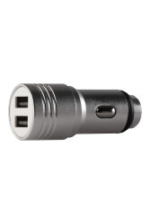 MF Product Jettpower 0360 Araç Şarjı Çift Usb 5V2A Gümüş - 1
