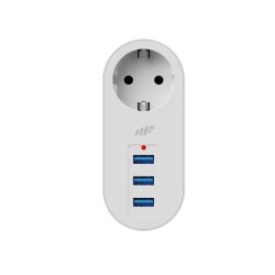 MF Product Jettpower 0672 3 USB'li Akım Korumalı Priz - Beyaz - 1