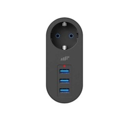 MF Product Jettpower 0672 3 USB'li Akım Korumalı Priz - Siyah - 1