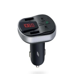 MF Product MF0808 Mikrofonlu TF Kart AUX USB Girişli 5V Şarj Çıkışlı Araç İçi Transmitter Siyah - 1