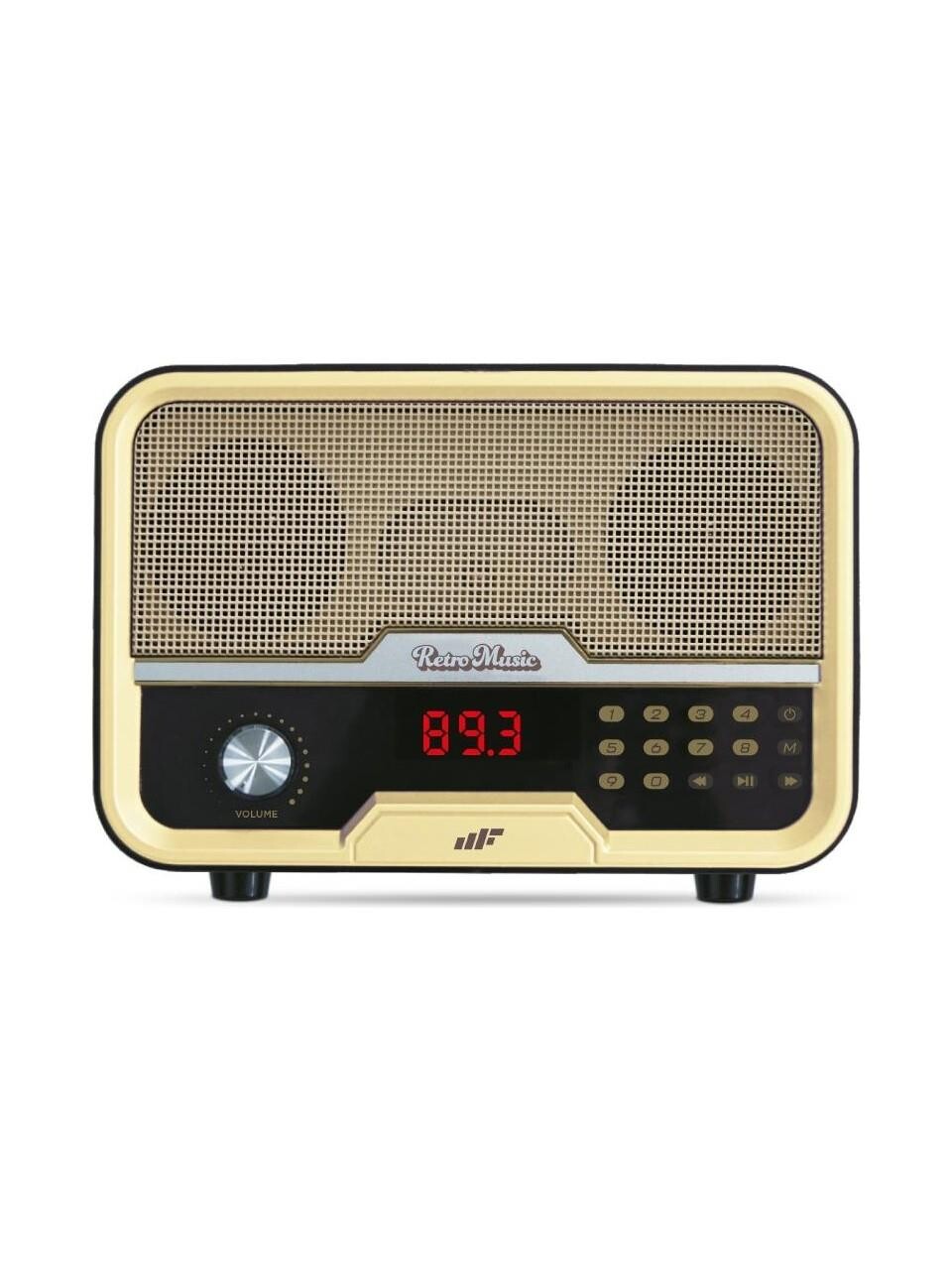 MF Product MF0823 Şarjlı BT TF Kart USB Girişli AUX Mikrofon Çıkışlı Nostaljik FM Radyo - MF Product