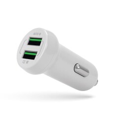 MF Product MFB102 2 USB Çıkışlı 12W Akım Korumalı Araç Çakmak Şarj Cihazı Beyaz - MF Product