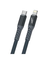 MF Product MFB404 Yüksek Hızlı Veri Transferi 20W Type-C to Lightning Şarj ve Data Kablosu 1.2 M Gri - MF Product