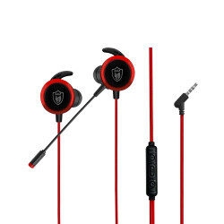 MF Product Strike 0643 Mikrofonlu Kablolu Kulak İçi Oyuncu Kulaklığı Kırmızı - 1