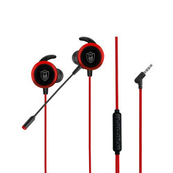 MF Product Strike 0643 Mikrofonlu Kablolu Kulak İçi Oyuncu Kulaklığı Kırmızı - 1