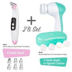 MF Product Yüz Bakım Seti - 0522 Siyah Nokta Temizleyici + 0140 Yüz Temizleme Fırçası - Yeşil - 1
