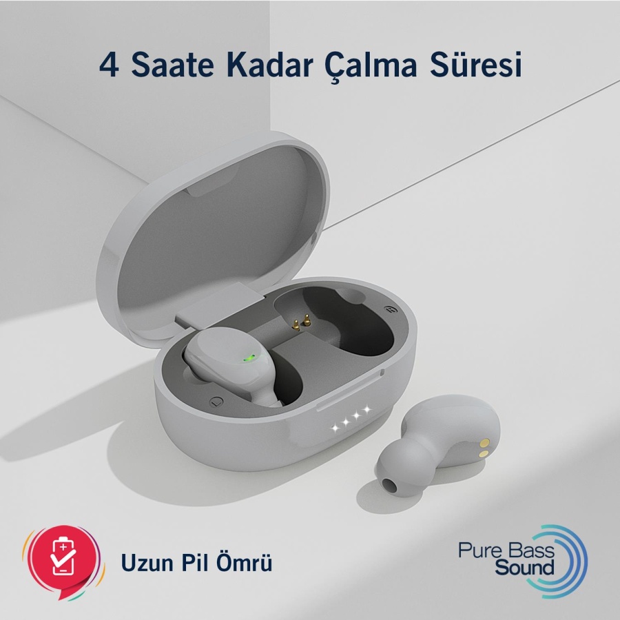 Nautica Buds T120 TWS Kulakiçi Kulaklık Gri - 3