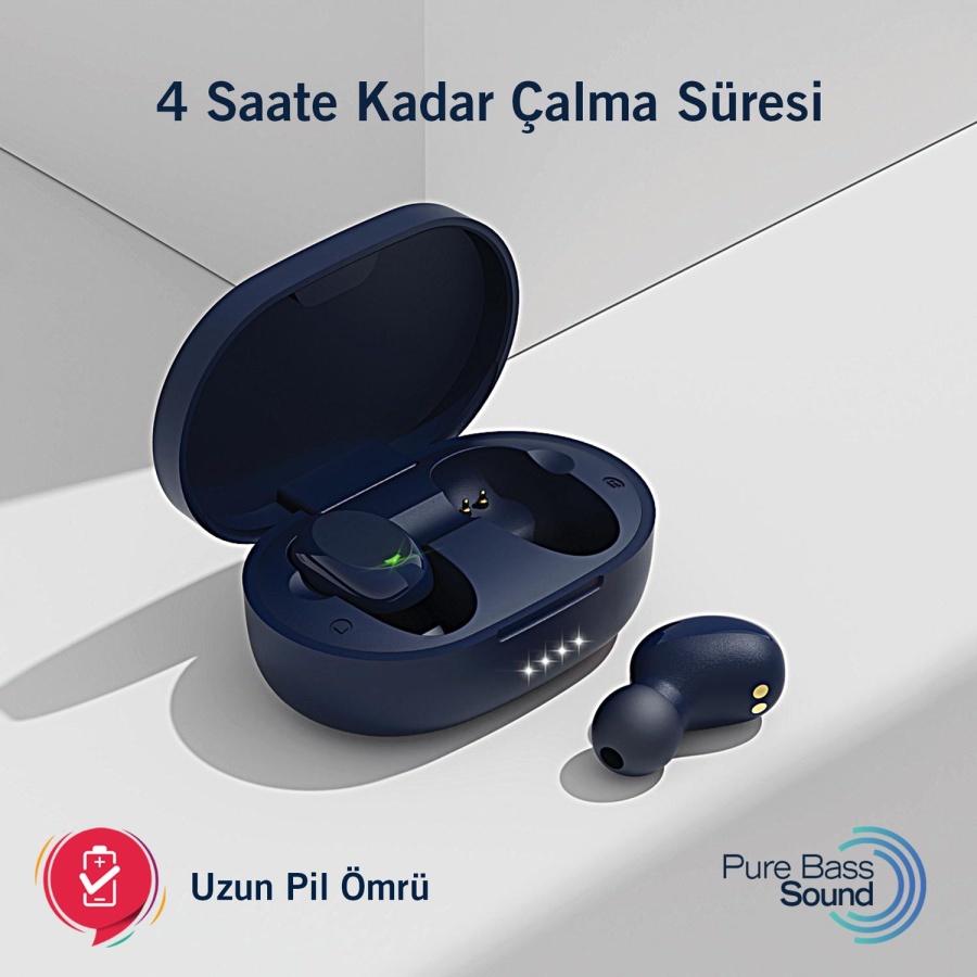 Nautica Buds T120 TWS Stereo Kablosuz Kulak İçi Kulaklık Navy - 3