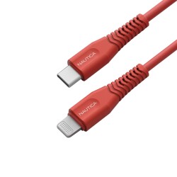 Nautica C100 USB-C to Lightning 120 cm Şarj Kablosu Kırmızı 