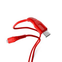 Nautica C100 USB-C to Lightning 120 cm Şarj Kablosu Kırmızı - 3